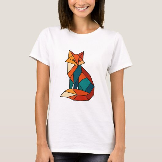 Geometric fox trending shirt (Voorkant)