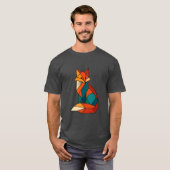 Geometric fox trending shirt (Voorkant volledig)