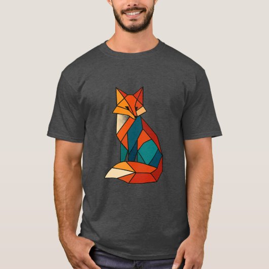 Geometric fox trending shirt (Voorkant)