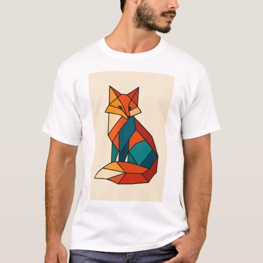 Geometric fox trending shirt (Voorkant)