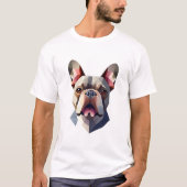 Geometric Frenchie Head T-shirt (Voorkant)