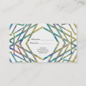 Geometric Glam Kleuren & Goud Chic Verwijs een Vri Aanbevelingskaartje (Achterkant)