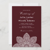 Geometric Glittering Metallic Luxury Wedding Invit Kaart (Voorkant)