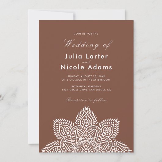 Geometric Glittering Metallic Luxury Wedding Invit Kaart (Voorkant)