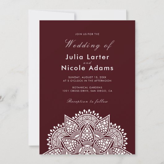Geometric Glittering Metallic Luxury Wedding Kaart (Voorkant)