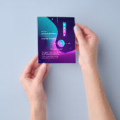 Geometric Glow Graduation Party Flyer (Hand)