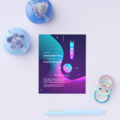 Geometric Glow Graduation Party Flyer (Enkel)