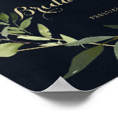 Geometric Gold Blue Green Vrijgezellenfeest Welkom Poster (Hoek)