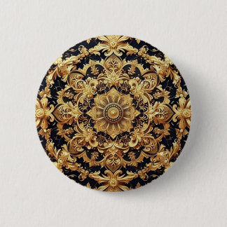 Geometric Gold design Button