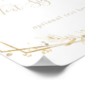 Geometric Gold Greenery Herfst Custom Text Sign Poster (Hoek)