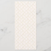 Geometric Gold Lines Monogram Oranje Weddenschap Menu (Achterkant)