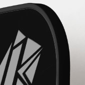 Geometric Gray Wolf Pickleball Paddle (Links Detail)