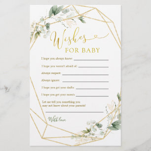 Geometric Greenery Baby in Bloom Wensen voor Baby