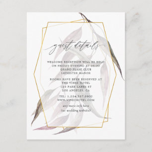 Geometric Greenery Gastgegevens Informatiekaartje