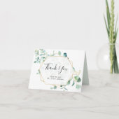 Geometric Greenery Lijst Dank u Kaart (Voorkant)