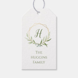 Geometric Greenery Wreath Cadeaulabel