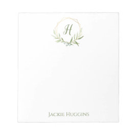 Geometric Greenery Wreath Notitieblok