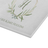 Geometric Greenery Wreath Snijplank (Hoek)