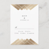 Geometric Grey Gatsby Wedding RSVP (Voorkant)
