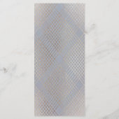 Geometric Grey Gold Gatsby Tall Wedding Menu (Achterkant)