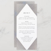 Geometric Grey Gold Gatsby Tall Wedding Menu (Voorkant / Achterkant)