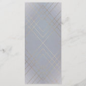 Geometric Grey Gold Gatsby Wedding Programme Programma (Achterkant)