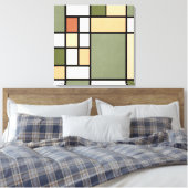 Geometric Harmony – Earth Zen Canvas Print (Insitu (Slaapkamer))