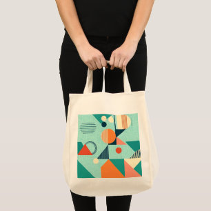 Geometric Harmony Grocery Tas