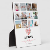 Geometric Heart Baby's eerste jaar Foto collage Fotoplaat (Zijkant)