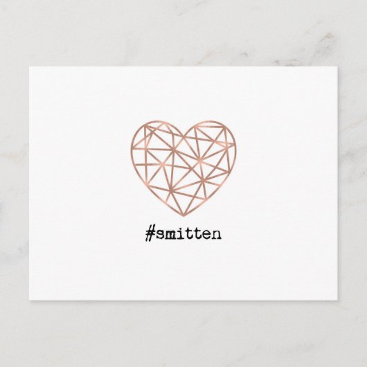 Geometric Heart Smiten Briefkaart (Voorkant)