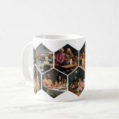 Geometric Hexagon Photo Collage Coffee Mug Koffiemok (Voorkant links)
