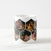 Geometric Hexagon Photo Collage Coffee Mug Koffiemok (Center)