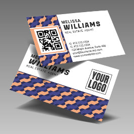 Geometric Interlocking Pattern Real Estate  Visitekaartje