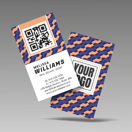 Geometric Interlocking Pattern Vertical  Visitekaartje