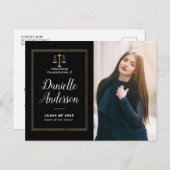 Geometric Law School afstuderen aankondiging Briefkaart (Voorkant / Achterkant)