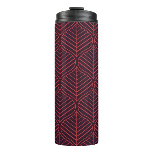 Geometric leaves seamless pattern. Abstract textur Thermosbeker (Voorkant)