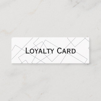 Geometric Line Art Loyalty Kaart – modern en minim