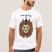 Geometric Lion King T-Shirt – Power, Strength (Devant)