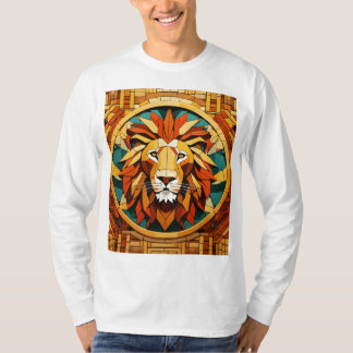 Geometric Lion Mandala T-shirt Design DES