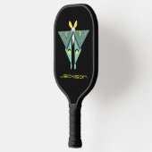 Geometric Luna Moth Pickleball Paddle (Links)