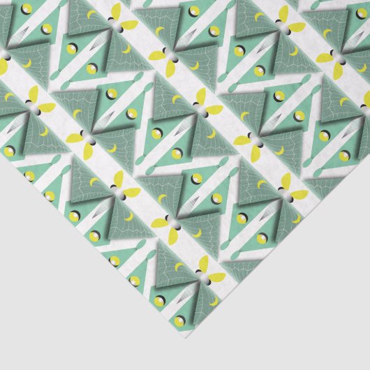 Geometric Luna Moth Tissuepapier (Detail)