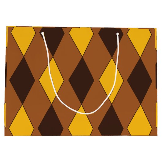 Geometric Luxury Diamond Pattern Groot Cadeauzakje (Achterkant)