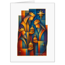 Geometric Magi - Three Wise Men Christmas Star Art