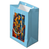 Geometric Magi - Three Wise Men Christmas Star Art Medium Cadeauzakje (Voorkant Gekanteld)
