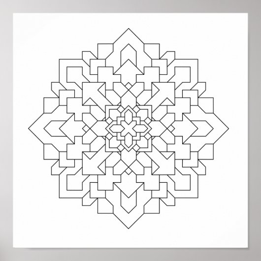 Geometric Mandala #3 Poster (Voorkant)