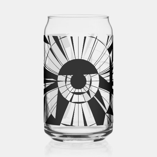 Geometric Mandala Pattern Blikvorm Glas (Links)