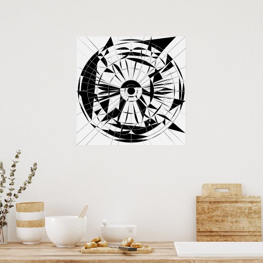 Geometric Mandala Pattern Poster (Keuken)