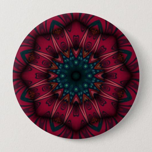 Geometric Mandala Ronde Button 4,0 Cm (Voorkant)