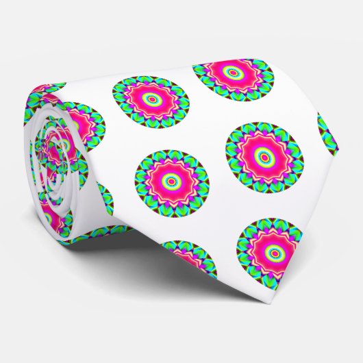 Geometric Mandala Stropdas (Opgerold)