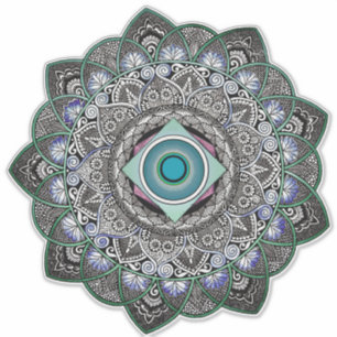 Geometric Mandala transparante Sticker